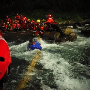 Image represents opportunity for students in Oregon and Washington to buy, purchase and register for Swiftwater Rescue Technician Advanced, SRTA, certified training course from Crux Rescue online shop.