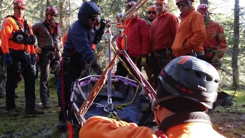 Image represents Crux Rescue 2022 calendar events course and class registration page for various technical rescue training of students and technicians in rope operations and RRO with rope rescue technician combo and other variations of rope rescue.